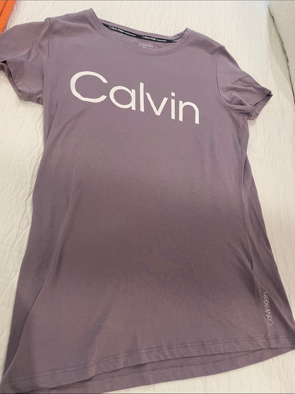 Calvin Klein Lavender Crewneck Logo Tee